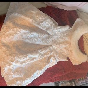 Janie and Jack faux fur collar sz 4